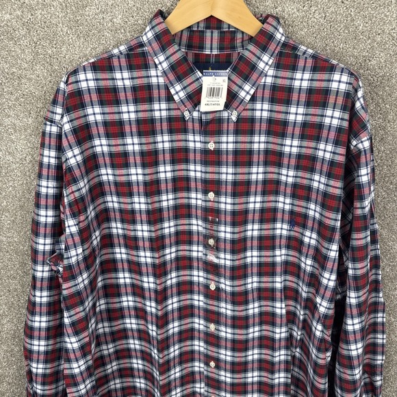 Polo Ralph Lauren Men's 4XLT Red Blue‎ Plaid 100% Cotton Button Down Shirt NEW - Picture 1 of 5